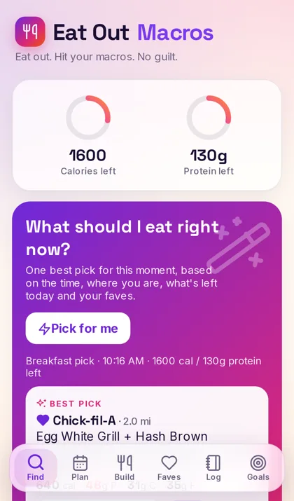 What should I eat right now: a best pick plus alternates